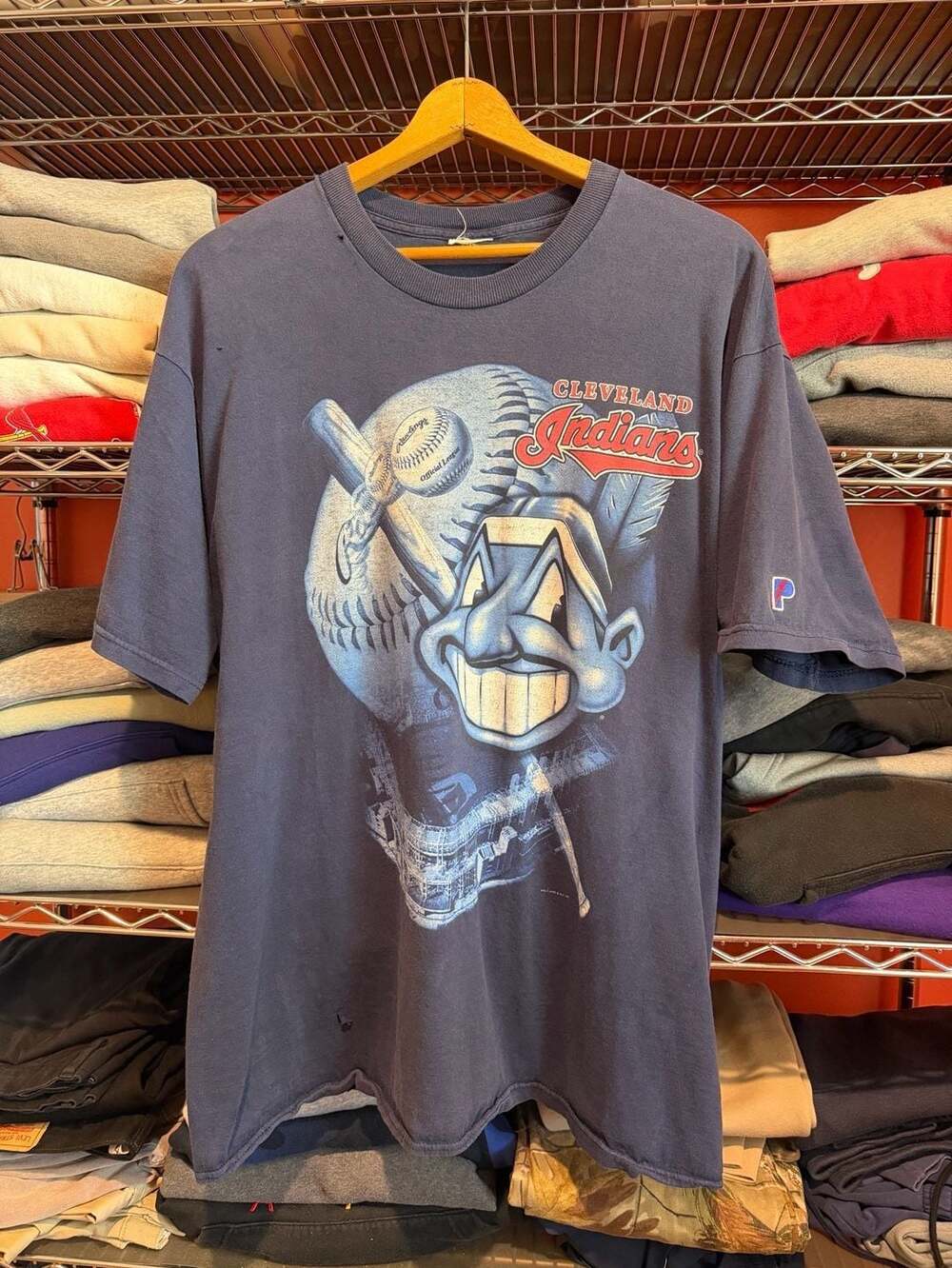 Vintage 1998 Pro Player Cleveland Indians Mens Large / XL Graphic T-Shirt
